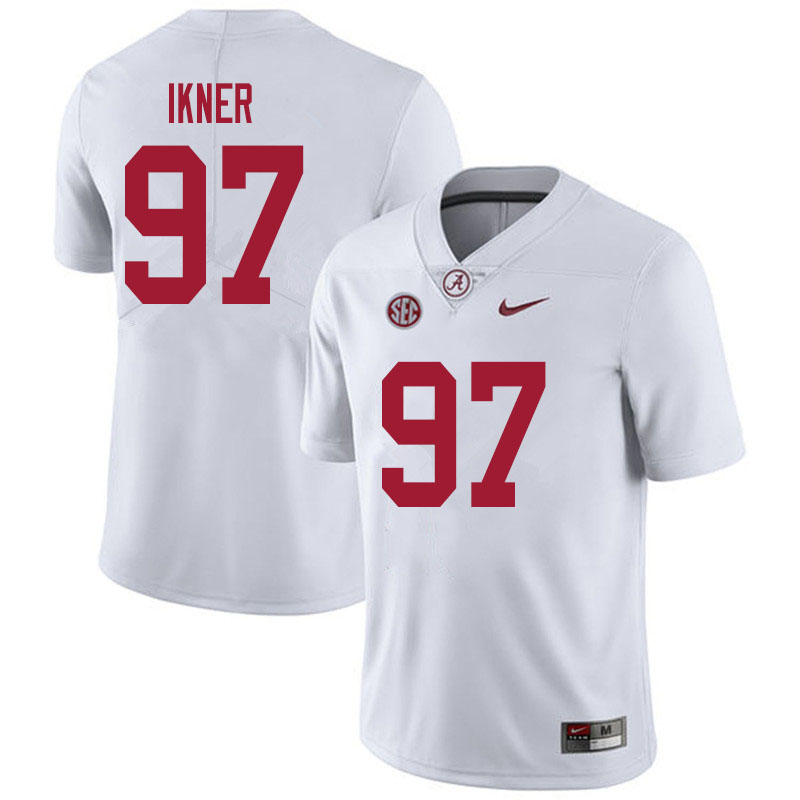 Alabama Crimson Tide Men's LT Ikner #97 White NCAA Nike Authentic Stitched 2020 College Football Jersey FA16I81QT